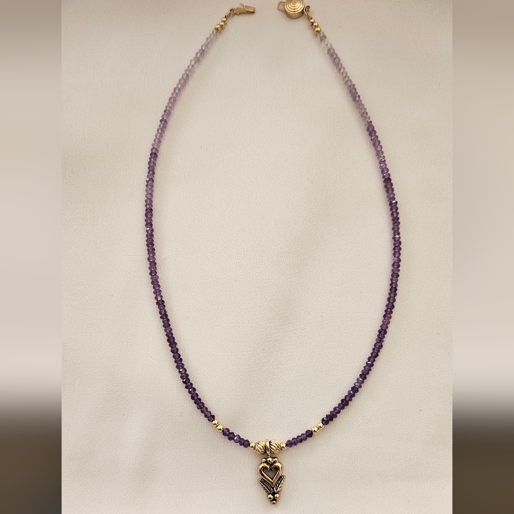 Handbeaded Amethyst Necklace